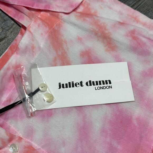 NWT JULIETTE DUNN PINK SPIRAL TIE DYE midi floral DRESS + MIRRORS Size 2 - Picture 10 of 12
